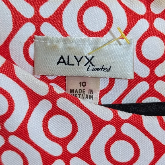 Geometric Patterned Mod Sheath Dress Size 10 - Picture 3 of 6